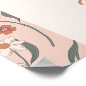 Kleine Süsse Pie Pink Blütendusche Begrüßung Poster (Ecke)