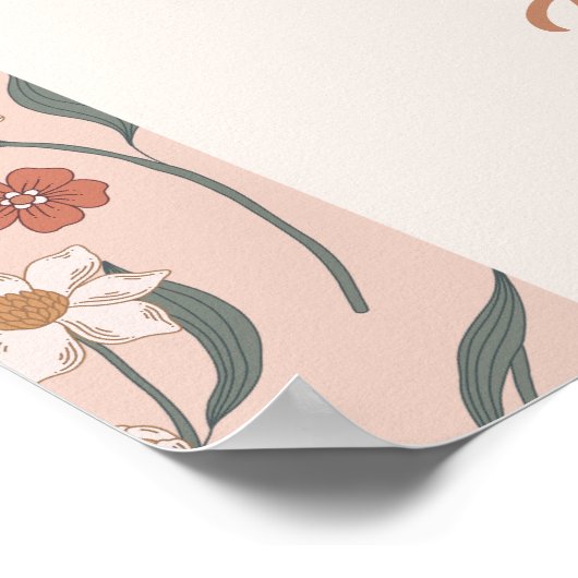 Kleine Süsse Pie Pink Blütendusche Begrüßung Poster (Ecke)