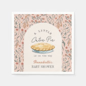 Kleine Süsse Pie Pink Floral Baby Dusche Serviette (Vorderseite)