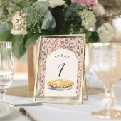 Kleine Süsse Pie Pink Floral Girl Babydusche Tischnummer