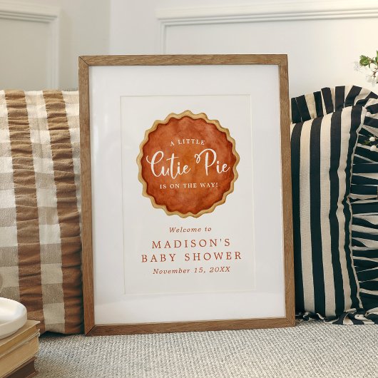 Kleine Süsse Pie Pumpkin Baby Dusche Begrüßungszei Poster