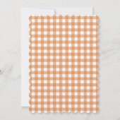 Kleine Süsse Pie Pumpkin Fall Gingham Baby Dusche Einladung (Rückseite)