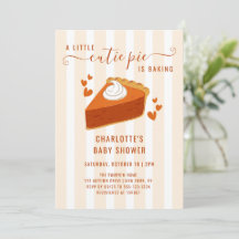 Kleine Süsse Pie Pumpkin Fall Stripes Babydusche