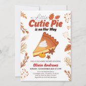 Kleine Süsse Pie Pumpkin Gewürz Herbstdusche Einladung (Vorderseite)