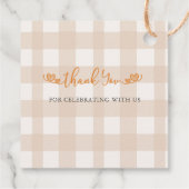 Kleine Süsse Pie Pumpkin Pie Fall Baby Dusche Geschenkanhänger (Rückseite)