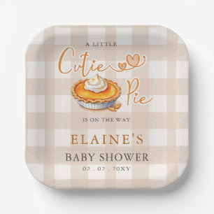 Kleine Süsse Pie Pumpkin Pie Fall Baby Dusche Pappteller