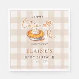 Kleine Süsse Pie Pumpkin Pie Fall Baby Dusche Serviette