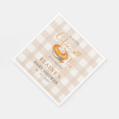 Kleine Süsse Pie Pumpkin Pie Fall Baby Dusche Serviette (Ecke)