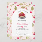 Kleine Süsse Pie Raspberry Babydusche Einladung (Vorne/Hinten)