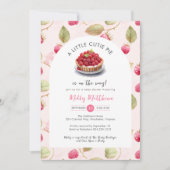 Kleine Süsse Pie Raspberry Babydusche Einladung (Vorderseite)