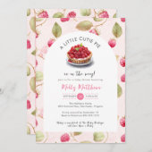 Kleine Süsse Pie Raspberry Babydusche Einladung (Vorne/Hinten)