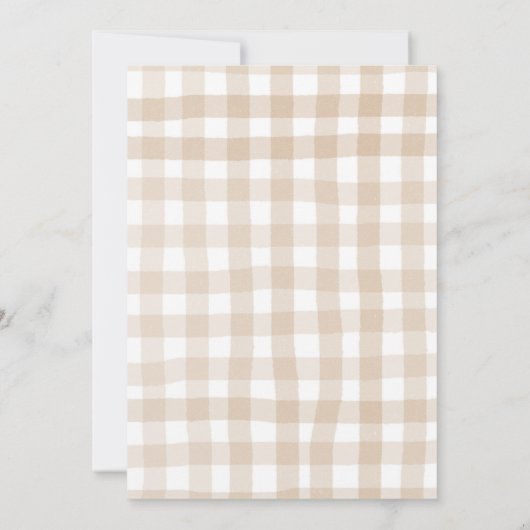 Kleine Süsse Pie Teddy Bear Fall Girl Babydusche Einladung (Rückseite)