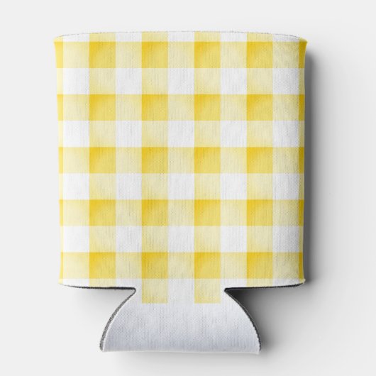 Kleine Süsse Pie Yellow Gingham Kariert Baby Dusch Dosenkühler (Rückseite)