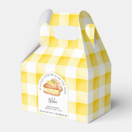 Kleine Süsse Pie Yellow Gingham Kariert Baby Dusch Geschenkschachtel