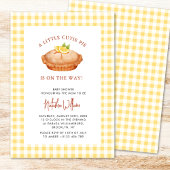Kleine Süsse Pie Yellow Schecker Babydusche Einladung