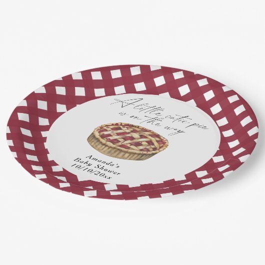 Kleine Süsse-Pieb-Dusche Pappteller (Schrägansicht)