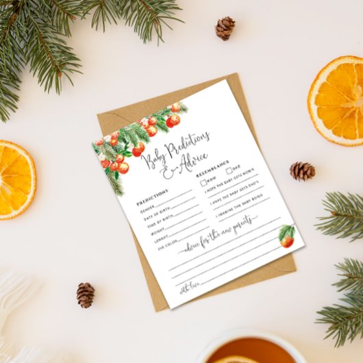 Kleine Süsse Pink Baby Vorhersagen & Advice Card