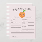 Kleine Süsse Pink Baby Vorhersagen & Advice Card (Vorne/Hinten)