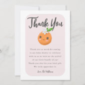 Kleine Süsse Pink Babydusche Dankeskarte (Vorderseite)