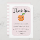 Kleine Süsse Pink Babydusche Dankeskarte (Vorne/Hinten)