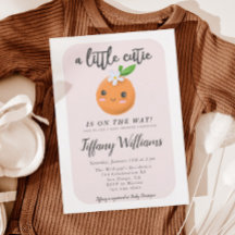 Kleine Süsse Pink Babydusche Orangen