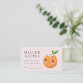 Kleine Süsse Pink Babydusche Windeln Raffle Ticket Begleitkarte (Stehend Vorderseite)