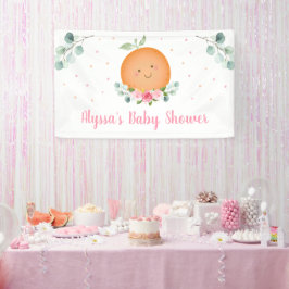 Kleine Süsse Pink Girl Babydusche Banner