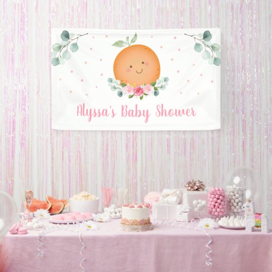 Kleine Süsse Pink Girl Babydusche Banner (Party)