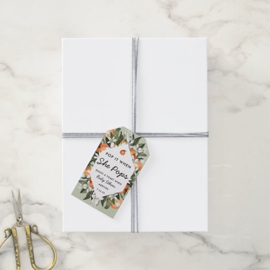 Kleine Süsse Pop Es, wenn sie Pop Champagner Flasc Geschenkanhänger (Mit Garn)