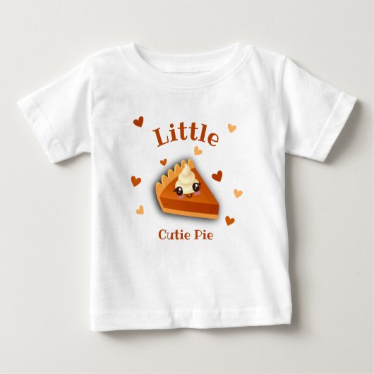 Kleine Süsse Pumpkin Pie Herbst Baby T-shirt (Vorderseite)