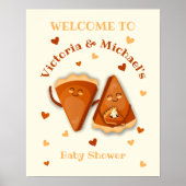 Kleine Süsse Pumpkin Pie Herbstdusche Baby Poster (Vorne)