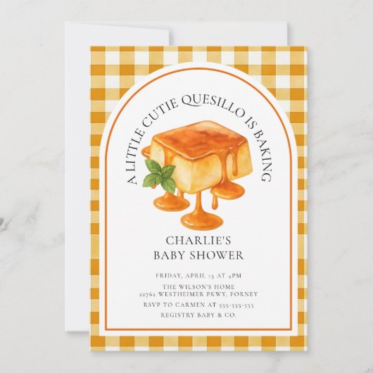 Kleine Süsse quesillo Fall Babydusche Einladung (Vorderseite)