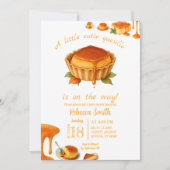 Kleine Süsse quesillo Herbstleaves Kinderdusche Einladung (Vorderseite)