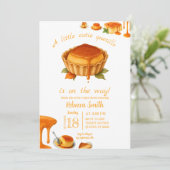 Kleine Süsse quesillo Herbstleaves Kinderdusche Einladung (Stehend Vorderseite)