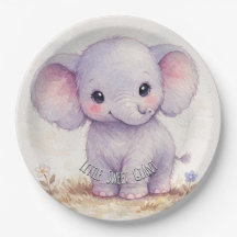 Kleine süße riesige Elefant lila Babyparty