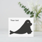 Kleine Süße Robbe Postkarte (Stehend Vorderseite)