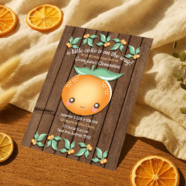 Kleine Süsse Rustic Citrus Clementines Babydusche Einladung