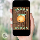 Kleine Süsse Rustic Citrus Clementines Babydusche Einladung