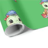 Kleine süße Schildkröte Geschenkpapier (Rolleneckpunkt)