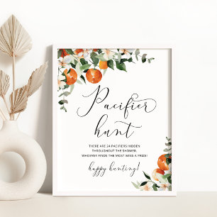 Kleine Süsse Schnuller Jagd Baby Dusche Spiel Poster