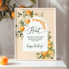 Kleine Süsse Schnuller Jagd Baby Dusche Spiel Poster