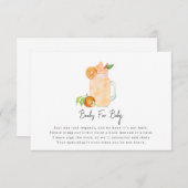 Kleine Süsse Smoothie Babydusche Anfrage Begleitkarte (Vorne/Hinten)