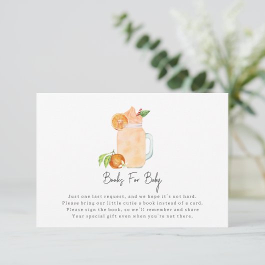 Kleine Süsse Smoothie Babydusche Anfrage Begleitkarte (Stehend Vorderseite)