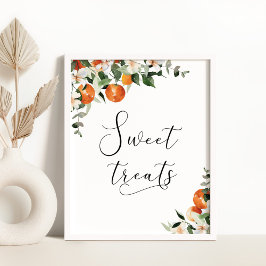 Kleine Süsse süße Leckereien. Zitrusfrüchte Lecker Poster