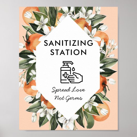 Kleine Süsse Themed Sanitizstation Babydusche Poster (Vorne)