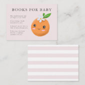 Kleine Süsse Themenbücher für Baby Pink Baby Showe Begleitkarte (Vorne/Hinten)