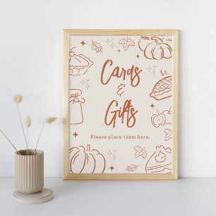 Kleine Süße Torte Baby Shower Karten und Geschenke Poster