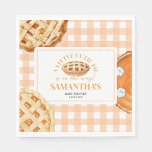 Kleine Süße Torte Gingham-Baby-Party Serviette