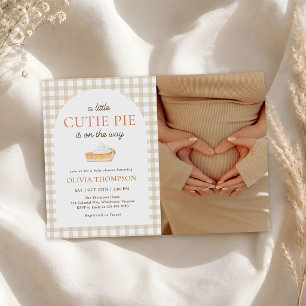 Kleine Süße Torte Herbst-Baby-Party-Foto Einladung