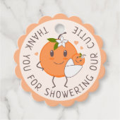 Kleine Süsse unterwegs | Niedliche Orange Baby Dus Geschenkanhänger (Vorderseite)